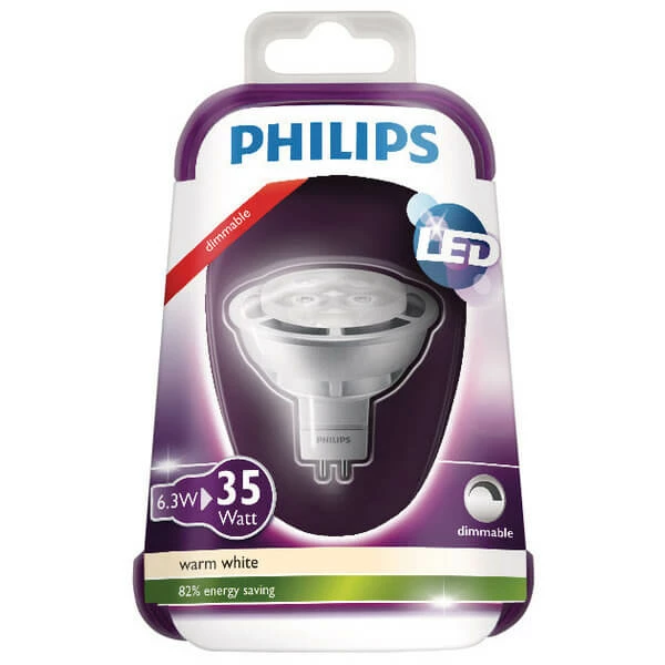 Philips Reflecteur 35W GU5.3 36D Di. Chaudeblanc - LED 3 Philips Reflecteur 35W GU5.3 36D Di. Chaudeblanc - LED