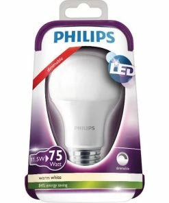 Philips Standard 75W E27 A67 Chaudeblanc Di Matt - LED
