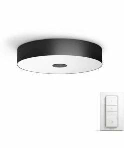 Philips Hue Fair Plafonnier Noir Incl. Interrupteur Variateur - LED