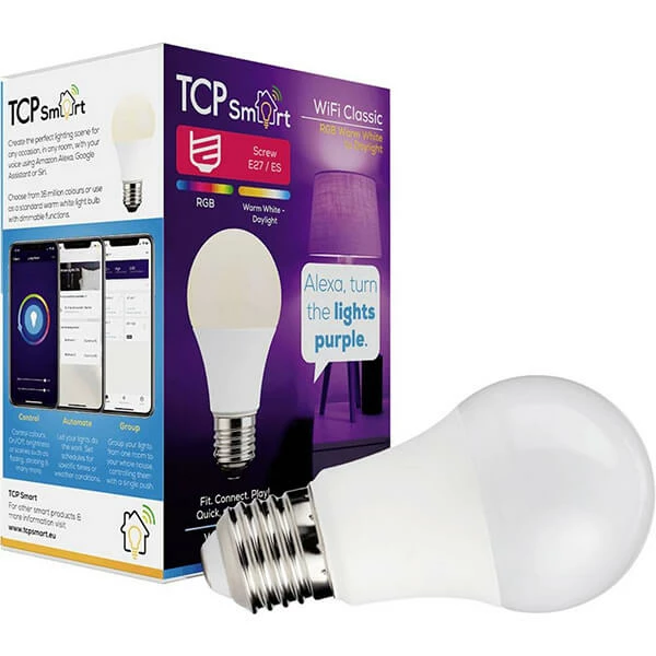 TCP Smart Ampoule LED Intelligente E27 RGB Blanc Chaud - LED 3 TCP Smart Ampoule LED Intelligente E27 RGB Blanc Chaud - LED