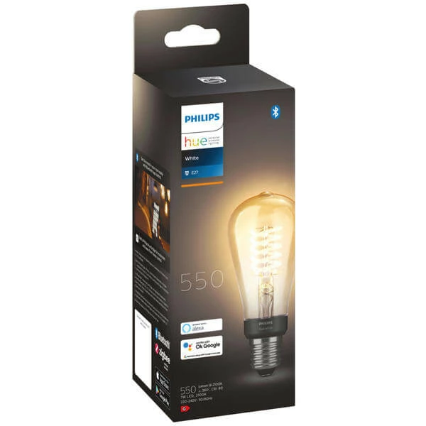 Lampe Filament ST64 White E27 7 W - 1 Pièce - Philips Hue 4 Lampe Filament ST64 White E27 7 W - 1 Pièce - Philips Hue – Image 2