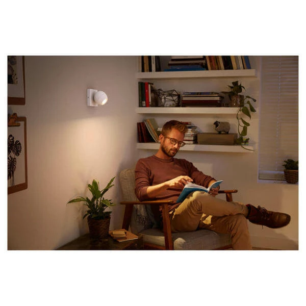 Philips Hue Buckram Spot 1 Flg. Blanc Extension - LED 4 Philips Hue Buckram Spot 1 Flg. Blanc Extension - LED – Image 2