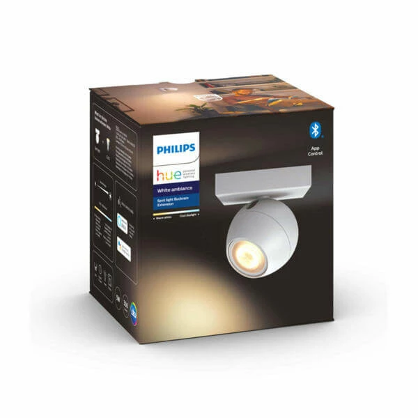 Philips Hue Buckram Spot 1 Flg. Blanc Extension - LED 5 Philips Hue Buckram Spot 1 Flg. Blanc Extension - LED – Image 3