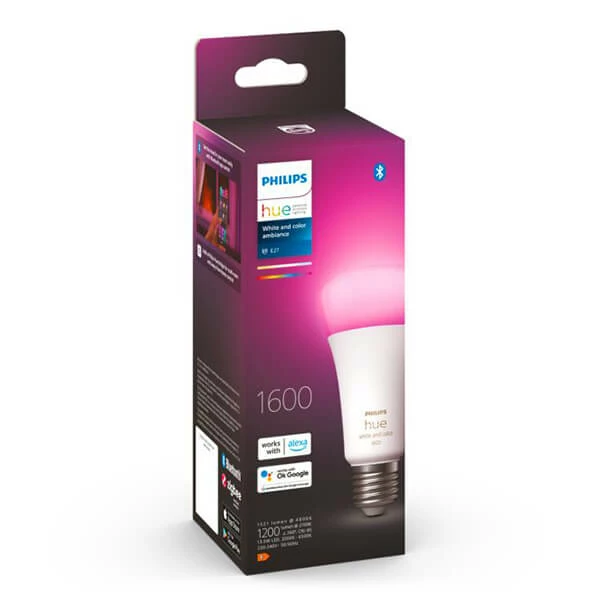 Philips Hue White Col. Amb. E27 1100lm 100W - LED 4 Philips Hue White Col. Amb. E27 1100lm 100W - LED – Image 2
