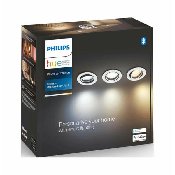 Philips Hue White Amb. Milliskin Spot Blanc 3 Flg. Inkl. Dimmschalter - LED 4 Philips Hue White Amb. Milliskin Spot Blanc 3 Flg. Inkl. Dimmschalter - LED â Image 2