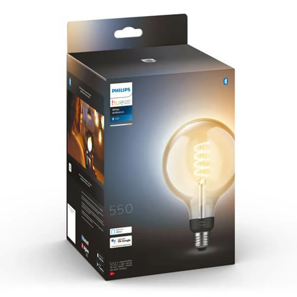 Philips Hue White Ambiance E27 Giant Globe G125 Filament 1x - LED 4 Philips Hue White Ambiance E27 Giant Globe G125 Filament 1x - LED – Image 2