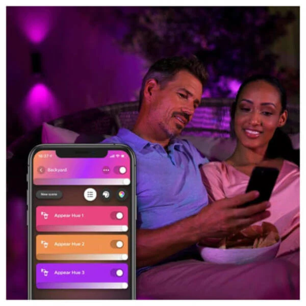 Philips Hue Appear Applique Murale Ronde Noire - LED 5 Philips Hue Appear Applique Murale Ronde Noire - LED – Image 3