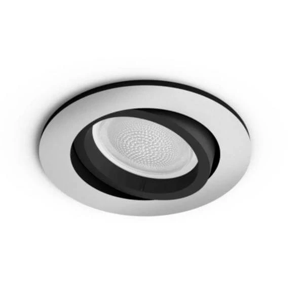 Philips Hue GU10 Spot Encastré Rond Argent 6.5W - LED 3 Philips Hue GU10 Spot Encastré Rond Argent 6.5W - LED