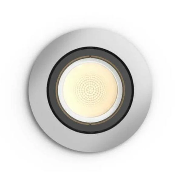 Philips Hue GU10 Spot Encastré Rond Argent 6.5W - LED 4 Philips Hue GU10 Spot Encastré Rond Argent 6.5W - LED – Image 2