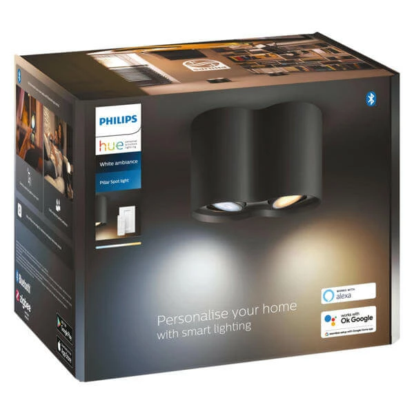 Philips Hue White Ambiance Pillar Double Spot - LED 5 Philips Hue White Ambiance Pillar Double Spot - LED – Image 3