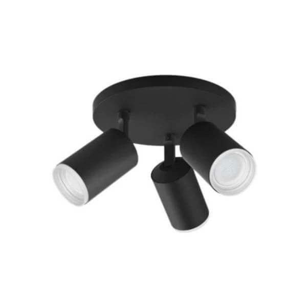 Philips Hue White Col, Amb, Fugato Spot 3 Flg, Noir 3 X 350lm - LED 3 Philips Hue White Col, Amb, Fugato Spot 3 Flg, Noir 3 X 350lm - LED