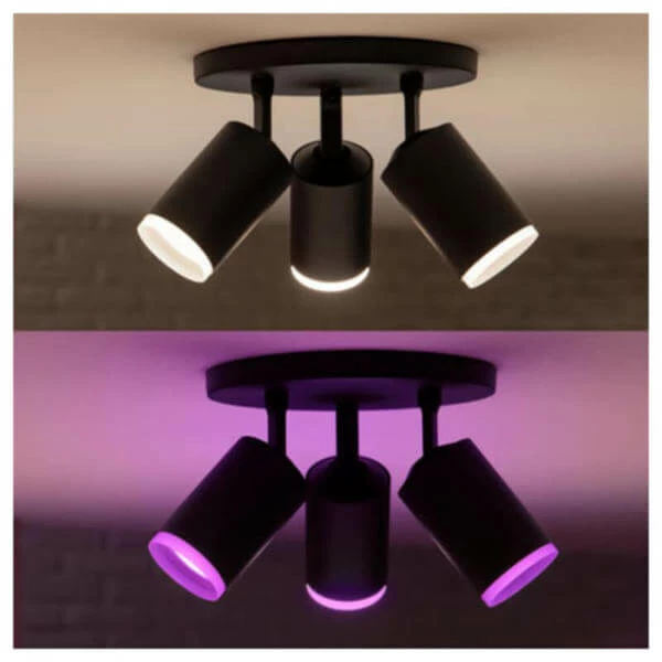 Philips Hue White Col, Amb, Fugato Spot 3 Flg, Noir 3 X 350lm - LED 4 Philips Hue White Col, Amb, Fugato Spot 3 Flg, Noir 3 X 350lm - LED – Image 2