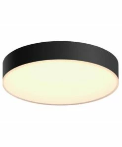 Philips Hue White Amb. Enrave Plafonnier M Noir Incl. Interrupteur à Variateur - LED