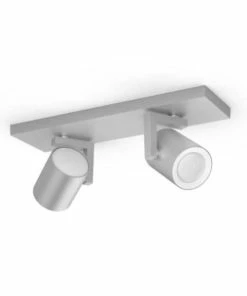 Philips Hue GU10 2flg.Spot Argenté Alu 6.5W - LED