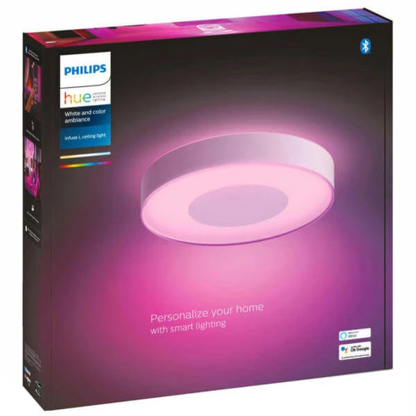 Philips Hue White Col. Amb. Infuse Plafonnier L Blanc 4500lm - LED 5 Philips Hue White Col. Amb. Infuse Plafonnier L Blanc 4500lm - LED â Image 3