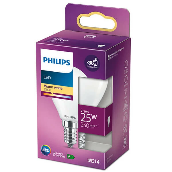 Philips Globe 25W E14 P45 Matt Nd Chaudeblanc - LED 4 Philips Globe 25W E14 P45 Matt Nd Chaudeblanc - LED – Image 2