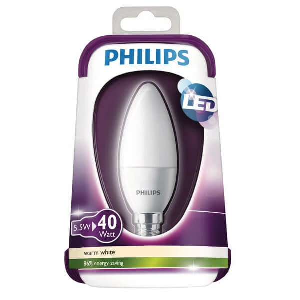 Philips Bougie 40W E14 B35 Chaudeblanc Matt Nd - LED 3 Philips Bougie 40W E14 B35 Chaudeblanc Matt Nd - LED