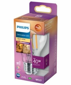 Philips WarmGlow 40W E27 A60 Klar Di. Chaudblanc - LED