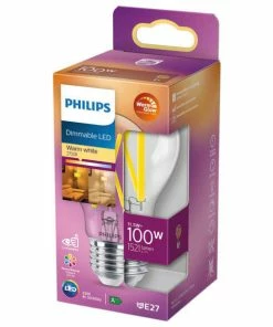Philips WarmGlow 60W E27 A60 Klar Di. Chaudblanc - LED