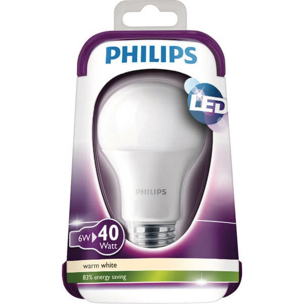 Philips Standard 40W E27 A60 Matt Nd Chaudeblanc - LED 3 Philips Standard 40W E27 A60 Matt Nd Chaudeblanc - LED