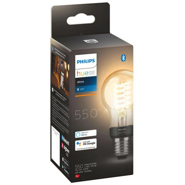 Lampe Filament A60 White E27 7 W - 1 Pièce - Philips Hue 4 Lampe Filament A60 White E27 7 W - 1 Pièce - Philips Hue – Image 2